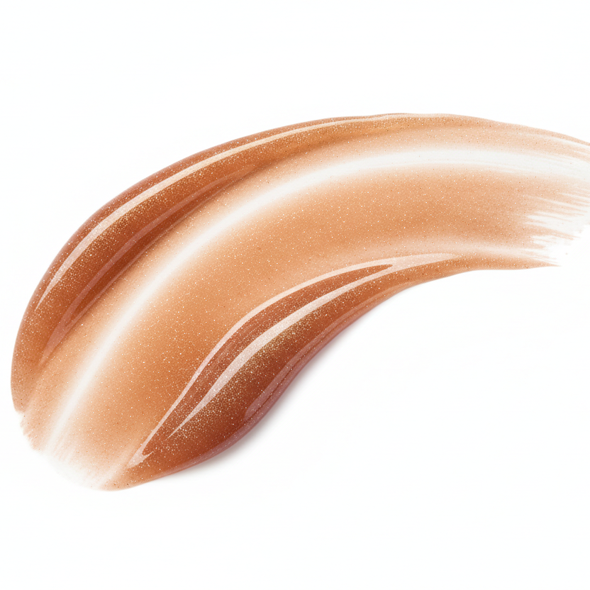 swipe of a bronze sheer lip gloss